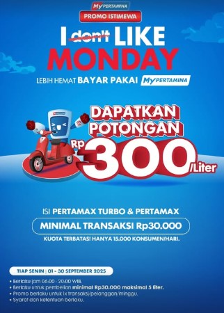 Promo BBM Pertamina 29 September 2025. (mypertamina)